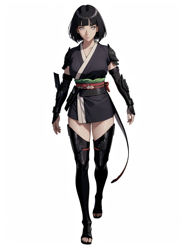 ((1girl, solo)), beautiful body, (perfect anatomy, perfect body, perfect hands, perfect legs), (five fingers:1.5), natural proportions, sexy body, (large breasts:1.3), cowboy shot BREAK 

((extremely detailed face)), (beautiful detailed eyes:1.6), (realistic pupils, realistic iris:1), expressive eyes, looking at viewer, (clear eyes:1.3), (hyperrealistic:1.2), (detailed skin texture:1.2), smooth skin, (black hair:1.5), (white eyes), (short hair:1.3), ((mature female)), (detailed lips:1.2), (attractive lips:1.1), (glossy lips:1.1), (parted lips), perfect face, perfect eyes BREAK

samurai, japanese clothes, (short kimono:1.5), puffy short sleeves, sash, black elbow gloves, fingerless gloves, (arm guard:1.5), thighs, black thighhighs, ass visible through thighs, skindentation BREAK

(masterpiece:1.5), anime-style, top quality, best quality, (beautiful and aesthetic:1.2), (ultra detail:1.5), Ultra-detailed depiction, Ultra-precise depiction, extremely detailed 8k illustration, high resolution, (highly detailed shading:1.2), (realistic lighting:1.4), perfect lighting, vibrant colors, dynamic tones, striking hues, 8k, absurd resolution, perfect shadows, hdr, UHD, ambient lighting, realistic, ultra-realistic, photo realistic, highly detailed, rich detail, luminous colors, fine texture, intricate design, professional illustration, (soft light:1.2), (illustration:0.7)