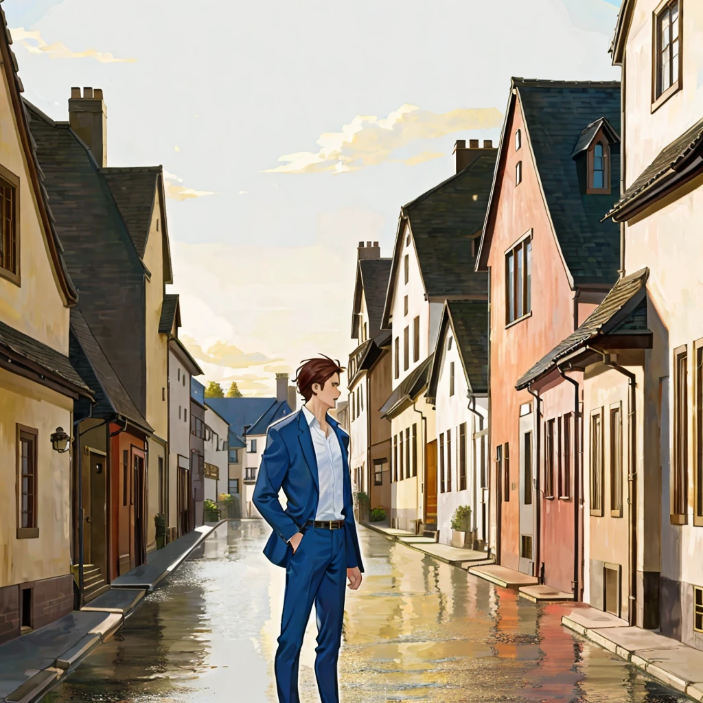Background: A street with houses, reflecting an urban setting.
I want it as a separator in the book