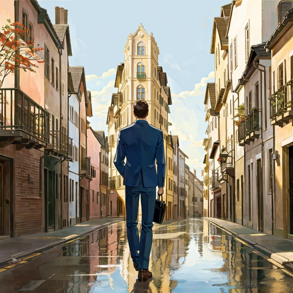 Background: A street with houses, reflecting an urban setting.
I want it as a separator in the book