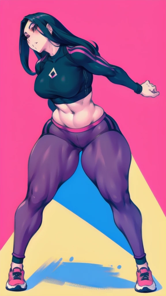 (full body), full body in image, full clothed, raven costume, gym pants, full woman, full body, long hair, female body, curvy body, thicc body, big thighs, voluptuous body, full thick body, dinamic pose, curve body. detalied pose, body, simple background, expressive face, focus on face, line art, sketch
