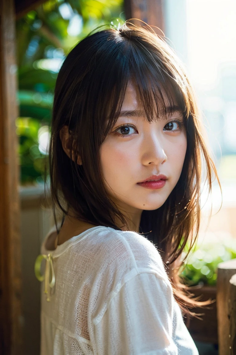 dress、(Photorealistic:1.4)、(hyper Realistic:1.4)、(Realistic:1.3)、(Smooth lighting:1.05)、(Cinema lightingImprovement of quality:0.9)、32k、One Girl、20-year-old girl、Realistic lighting、Backlight、Facial Light、Ray-tracing、(Bright light:1.2)、(Improvement of quality:1.4)、(Highest quality real texture skins:1.4)、Finely grained、Detailed painted face、Quality Eyes、(tired, Sleepy and satisfied:0.0)、 Face close-up、T-Shirts、(Enhance the mood of your body line:1.1)、(Enhances the beauty of skin texture:1.1)、((Aya Ueto))、Beach、Swimwear、