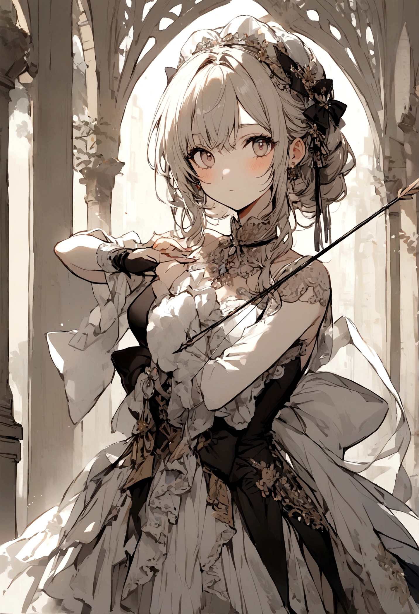 A girl with bow and arrow
