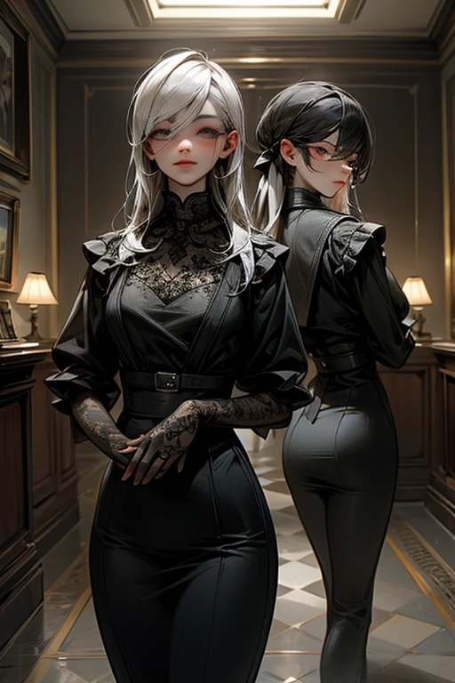 masterpiece,best quality,super detailed,twins,Hitman,