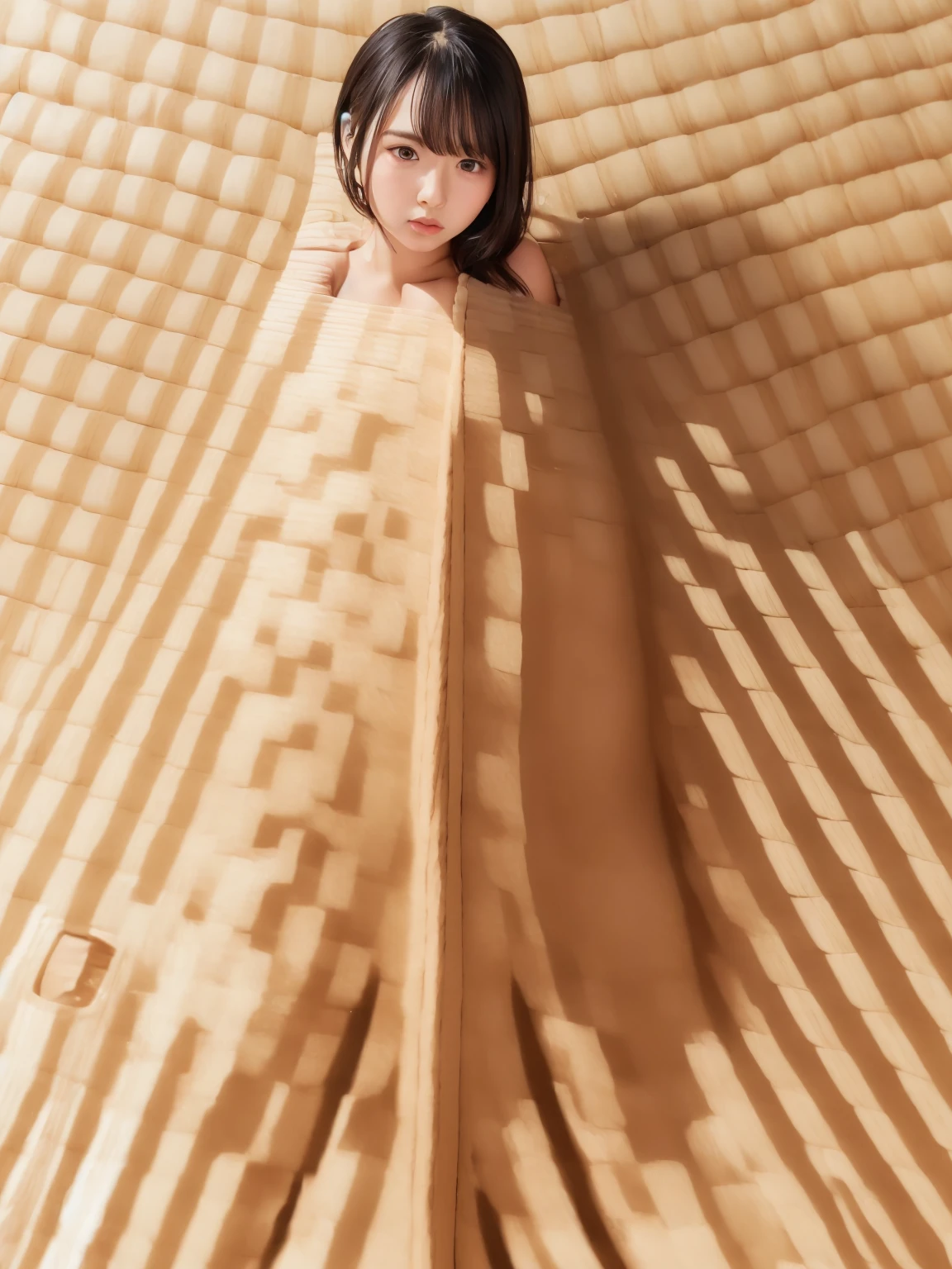 (8k, Best Quality, Masterpiece: 1.2), young girl、masterpiece、onsen、(nude:2.1)、pubic hair、photo realistic、realistic、full body