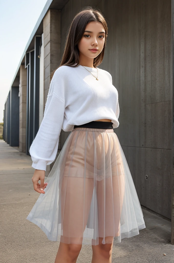 14year op girl in transparent skirt