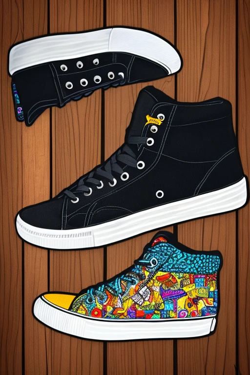A background filled with scattered Sneaker in various sizes and colors
A background completely filled with scattered sneaker in various sizes and colors, covering the entire screen.
colorful image
Punking
Written by "Music for LIFE" on the wood board
black medium hair black medium hair
Five fingers Baggy clothes Baggy clothes