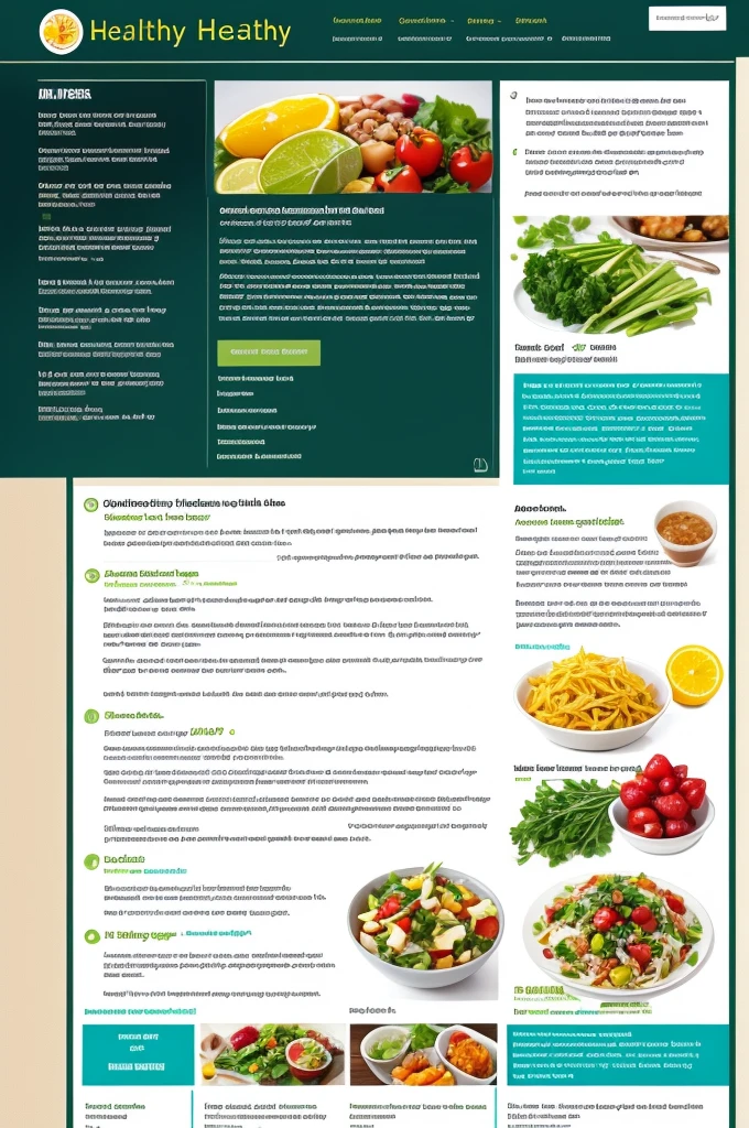 healthy food one page for one page