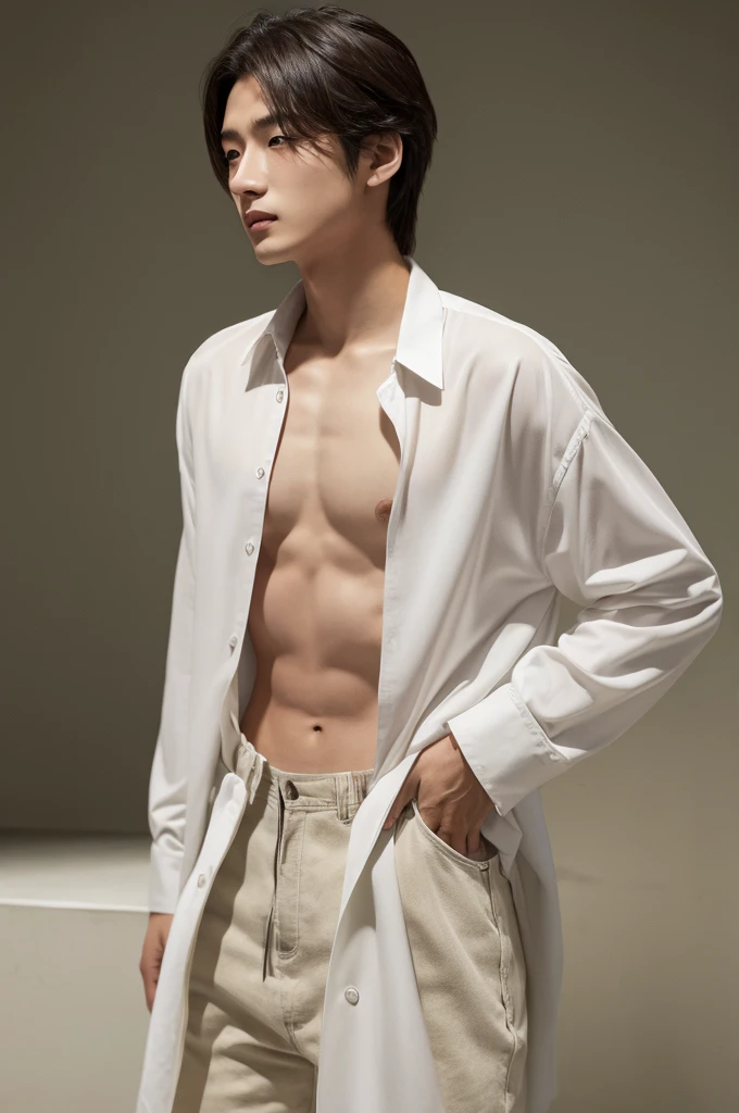 （（Highest quality））、Beauty、Fully open shirt、
