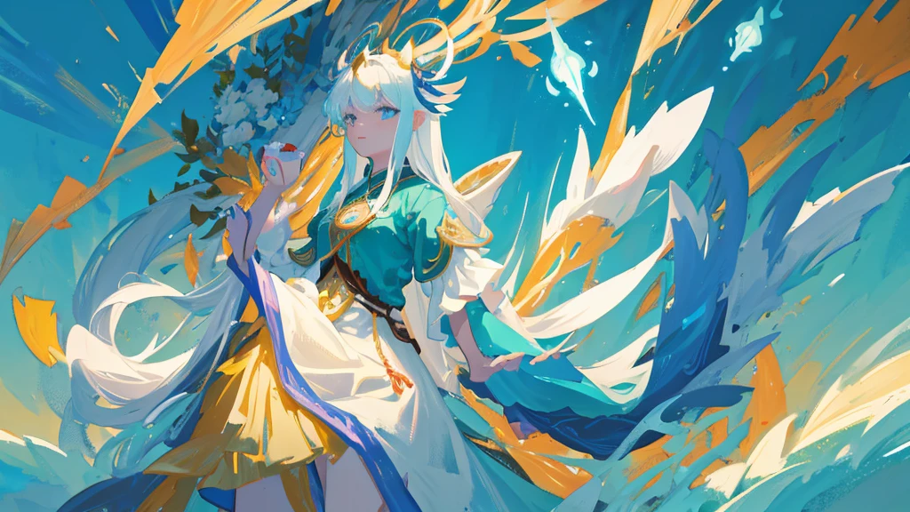 Please help me generate an illustration about the Eight Immortals crossing the sea and showing their magical powers