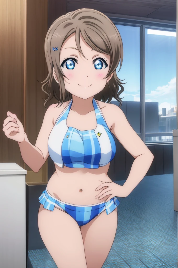 (((pixel-perfect, detail-perfect))), solo, 1girl, you watanabe, eyes azzur, smile, bikini, sauna, armpit, big filesize, ultra High Qality