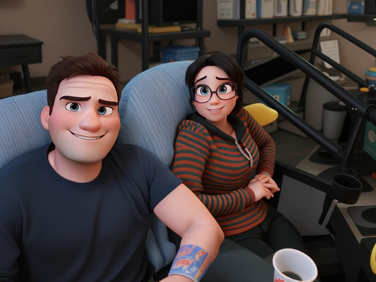 a disney pixar couple, high qualiy, best qualityer