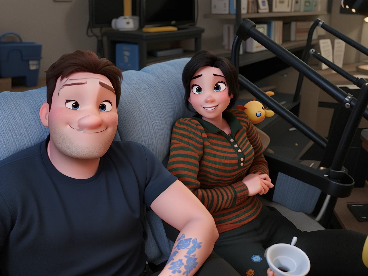 a disney pixar couple, high qualiy, best qualityer