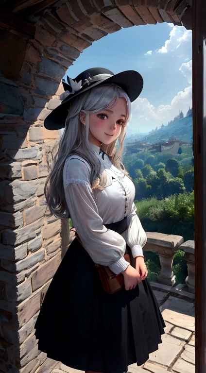 Tia a une silhouette assez élancée. Elle a les cheveux blanc-gris , elle a les cheveux courts et de grands yeux vert pâle, La jeune fille contemple devant la Grande Muraille de Chine, son charmant sourire se reflète sur son visage alors qu&#39;elle apprécie la splendeur et la beauté de cet immense édifice historique.  Ses yeux charmants semblent conserver une étincelle d&#39;étonnement et d&#39;admiration pour ce qu&#39;elle voit devant elle., les choses difficiles et les monuments immenses et magnifiques.  Elle était remplie de joie et d&#39;enthousiasme alors qu&#39;elle se tenait devant ce témoin géant de l&#39;art et de l&#39;ingénierie dans l&#39;histoire de l&#39;humanité..
 La jeune fille porte des vêtements confortables et pratiques adaptés à un voyage touristique, et elle porte un appareil photo pour documenter ce merveilleux moment.  Certains objets peuvent apparaître dans le cadre de son voyage, comme un petit sac sur son épaule, un chapeau pour se protéger du soleil, et peut-être même une carte pour voir et suivre les itinéraires de visite.  Elle semble prête à explorer et à absorber tout ce que cette merveilleuse visite a à offrir..
 L&#39;arrière-plan montre la Grande Muraille de Chine et ses environs, rochers, montagnes, et une nature merveilleuse et belle qui donne une sensation de clarté et de calme et la possibilité de capturer des moments de détente et de contemplation.  Les couleurs naturelles et les détails géométriques du mur ressortent et créent un contraste subtil avec l&#39;esthétique de la figure humaine qui se tient devant.., Décolleté exposé, gros seins, Qualité supérieure, beaucoup de détails, Puri focus Sharp et réaliste