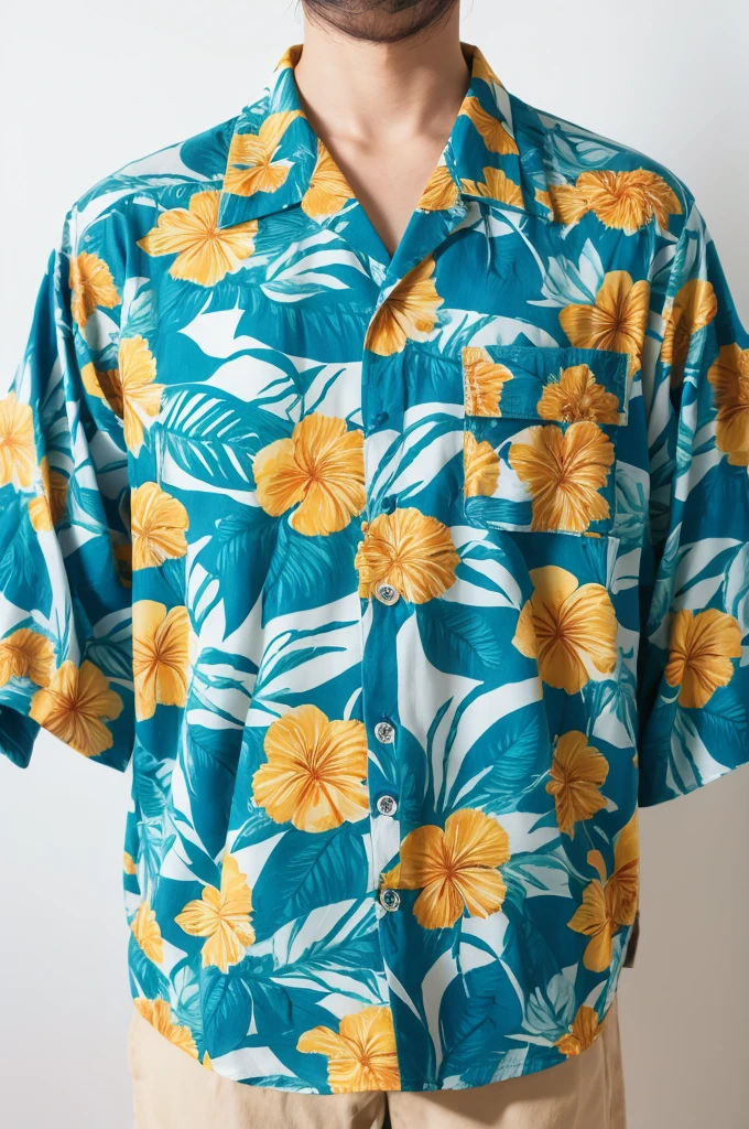 ((Highest quality))、Beauty、Fully open aloha shirt、