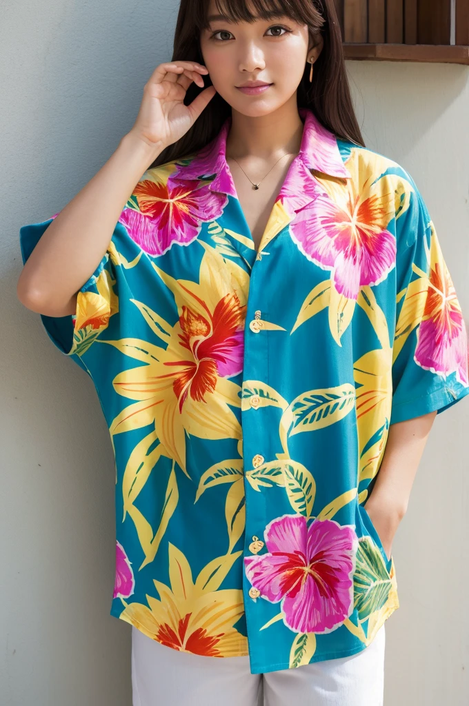 （（Highest quality））、Beauty、Fully open aloha shirt、