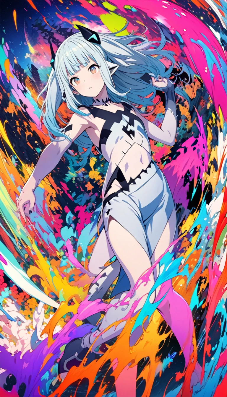 Shark Sister,Bright and colorful,High Saturation,CG Art, Makoto Shinkai's photo, pure, Concept Art, Lofi Art style,Shinkai Makoto animation art style, Lofi Art, Beautiful anime scene, Anime Landscape, Detailed scenery, Makoto Shinkai's style, Makoto Shinkai's style, Enhance Details