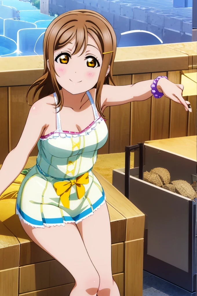 (((pixel-perfect, detail-perfect))), solo, 1girl, kunikida hanamaru, smile, sauna, bikini, armpit, sauna, large extreme filesize, ultra High Qality