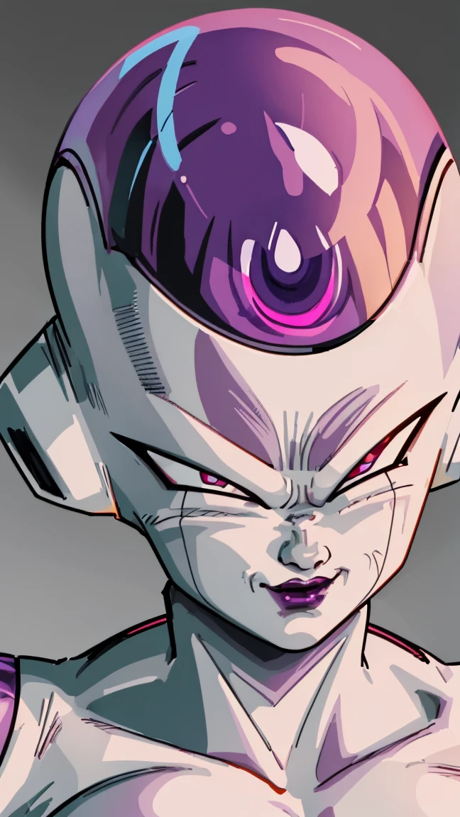 frieza from dragon ball z, frieza final form, 4k, 3d, full portrait, full view, 1girl, solo, female frieza, medium breasts
