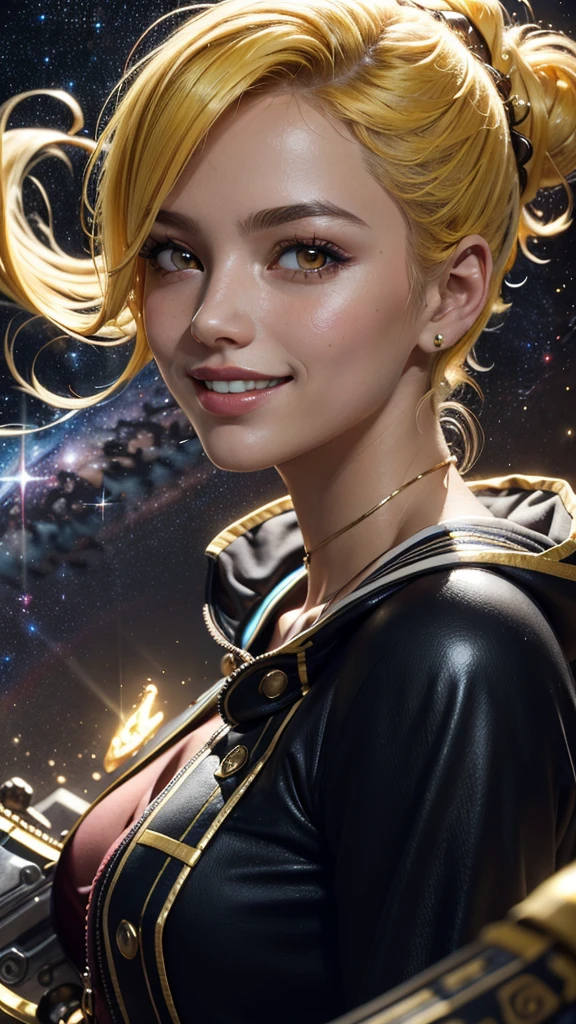 masterpiece,best quality,aesthetic,detailed face,subsurface scattering,high-angle view,
wrenchsfantasy,fantasy,1girl,photo of a cute girl,light smile,charming,20yo,messy hair.shaved sides,Canary yellow hair,glowing,cloud,colorful || starry,stars,
space_style,style-swirlmagic,style-sylvamagic,rainbow-candy,
thought, illustrious, fine detail, sharp focus, sublime, radiant, illumination, cinematic, complex, glowing, rich deep colors, ambient background, dynamic composition, magical, shiny, magnificent, epic, singular, glossy, focused, extremely, illuminated, brilliant, incredible, amazing, symmetry, detailed, great intricate, elegant