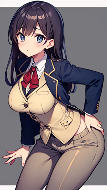 tits、Blazer uniform、Butt、pants