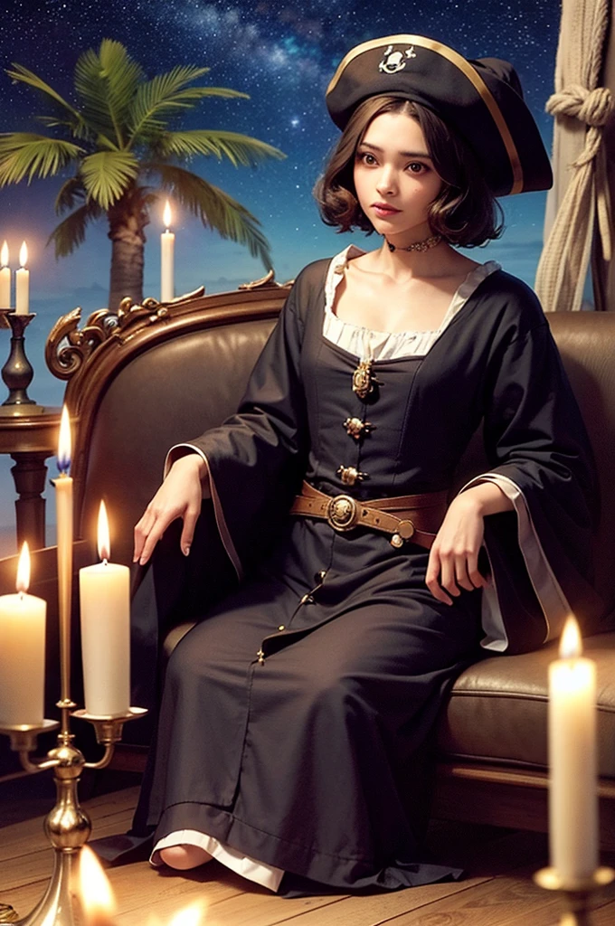 pillow, Hands, barrette, sky, space, Jaw, Head, handle, button, pirate, Sea, Ship, planets, telephone, technique, Sea, palm trees, night, wind, Magic, witchcraft, witches, candles, Cigarettes, cat, animals, Bank, feather, scull