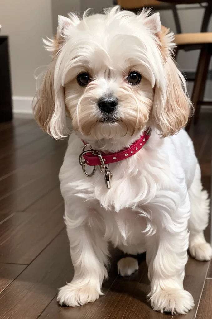 Maltese dog with muscular body