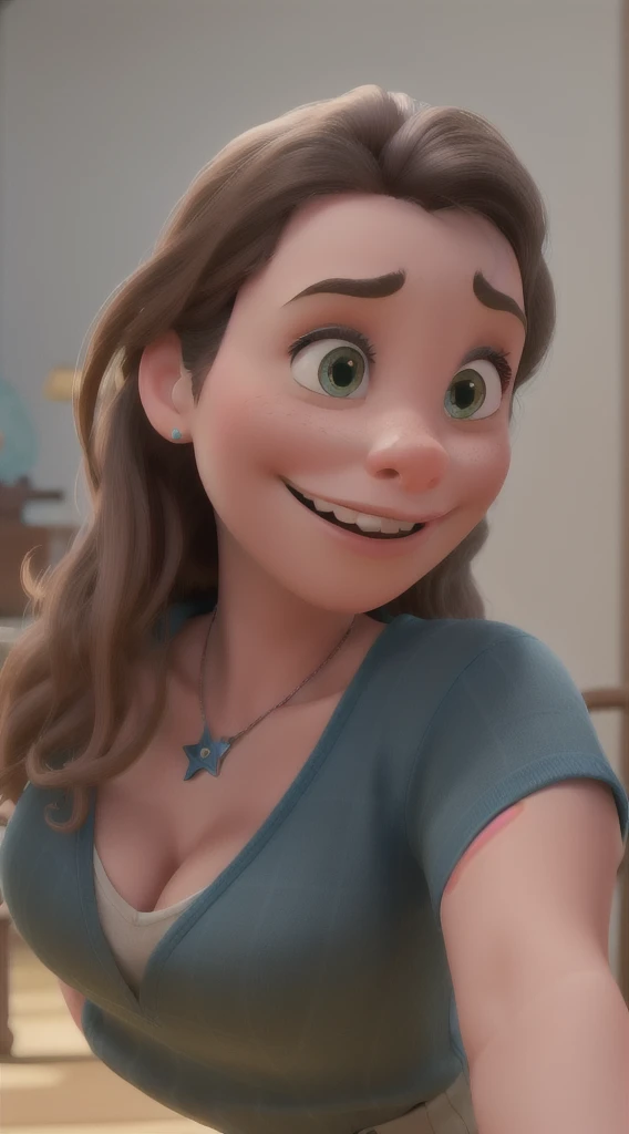 A disney pixar style woman, high qualiy, best qualityer