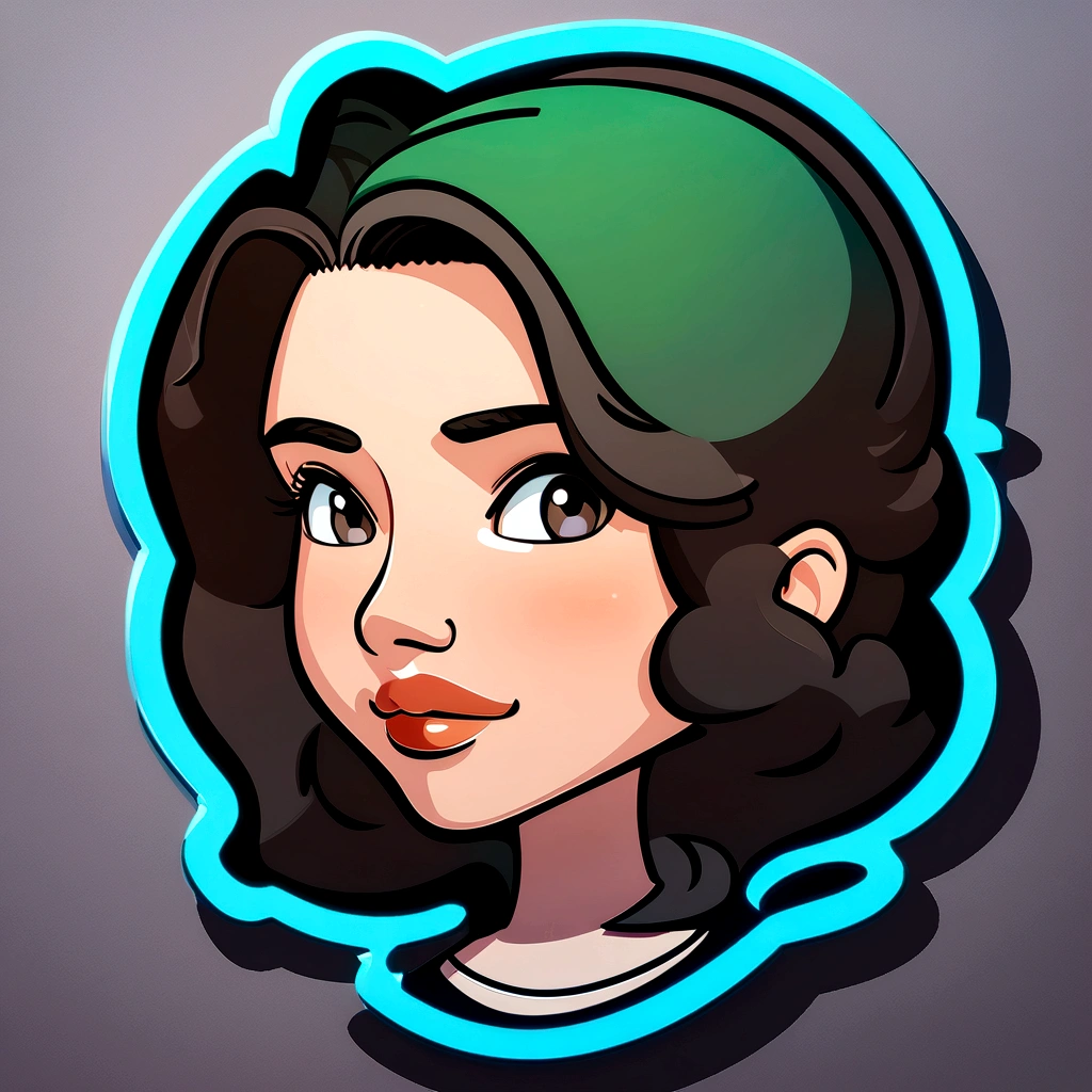 a closeup of a cartoon character with BLACK hair, cartoon art style, cartoon art style, glowwave picture of , cartoon style illustration, stylized portrait, Cartoon digital art, picture of dibujos animados, 🤤 picture of , in cartoon style, cartoon digital painting, stylized portrait h 0, digital art cartoon, upper body 2d game avatar, Beautiful portrait