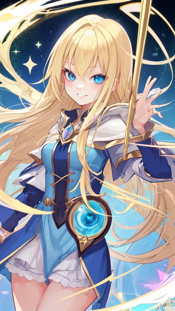 Wizard　girl　Blonde　Beauty　smile　Looking at me