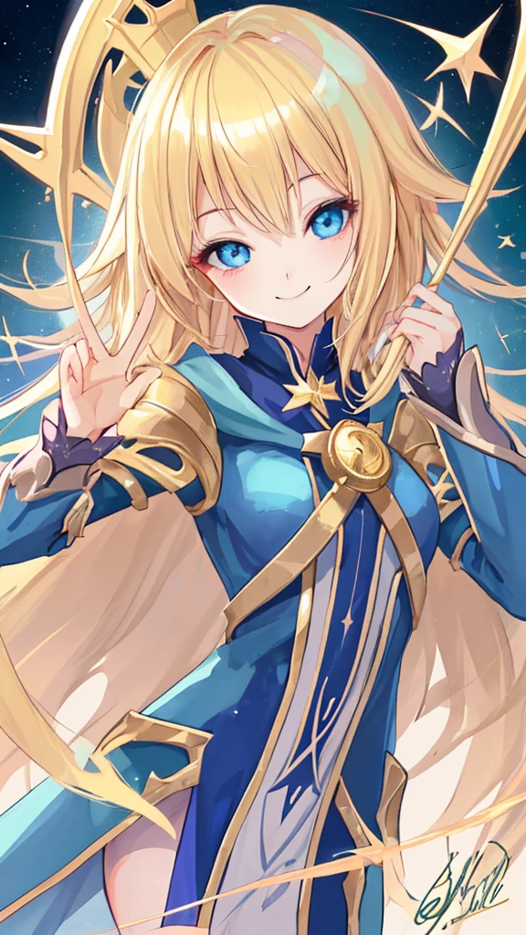 Wizard　girl　Blonde　Beauty　smile　Looking at me