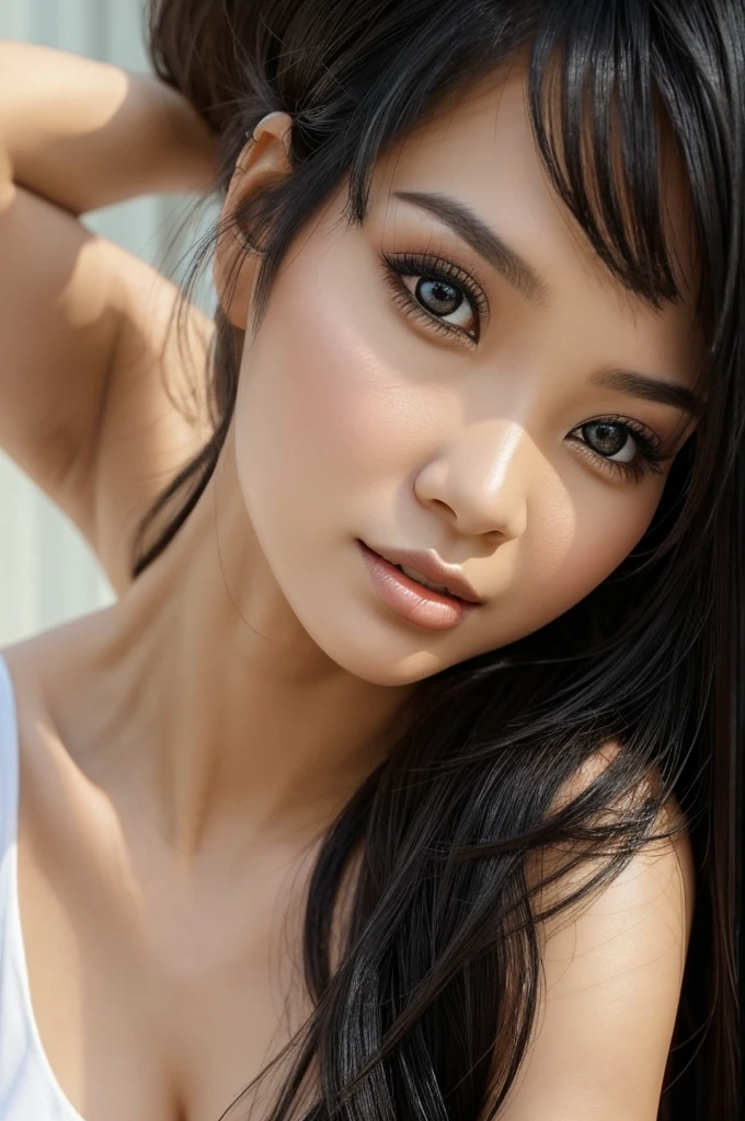 แปลข้อความด้วยกล้องถ่ายรูป
A beautiful woman, like a picture, 30 years old, white skin, long shiny black hair, sweet eyes, hints of brown. Have a soft-spoken personality