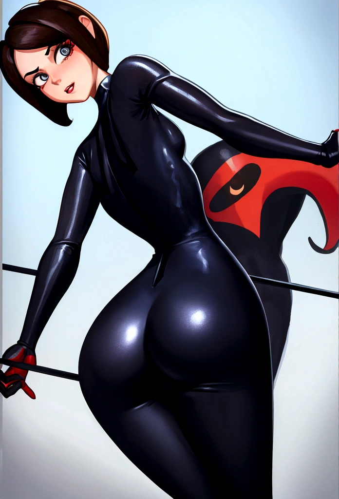 Elastigirl from the incredibles seen from behind, and with her big ????? ass, she should be in dog position or on 4