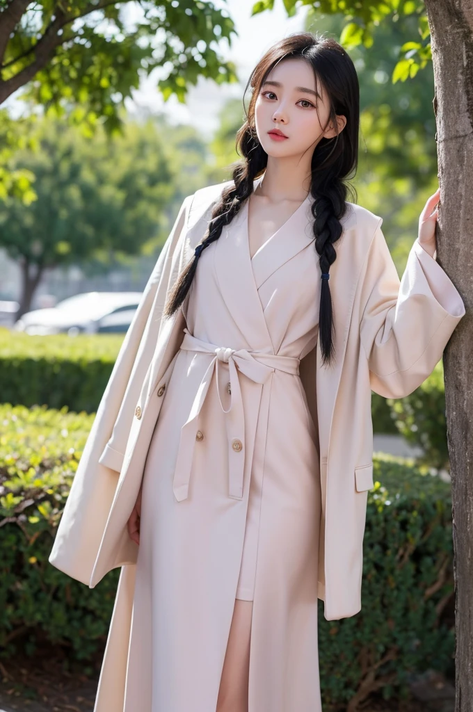 Xiao Wu has long black hair that is as smooth as silk and is neatly braided into a scorpion braid.,The braid hangs over the calf,She wears a small pink coat,Wrap your body that has already begun to develop tightly,and a small brute waist that is so slender that he can't hold it。Her face is fair and charming,A pair of eyes appear particularly agile,The appearance is beautiful and attractive,And there is an indescribable special temperament