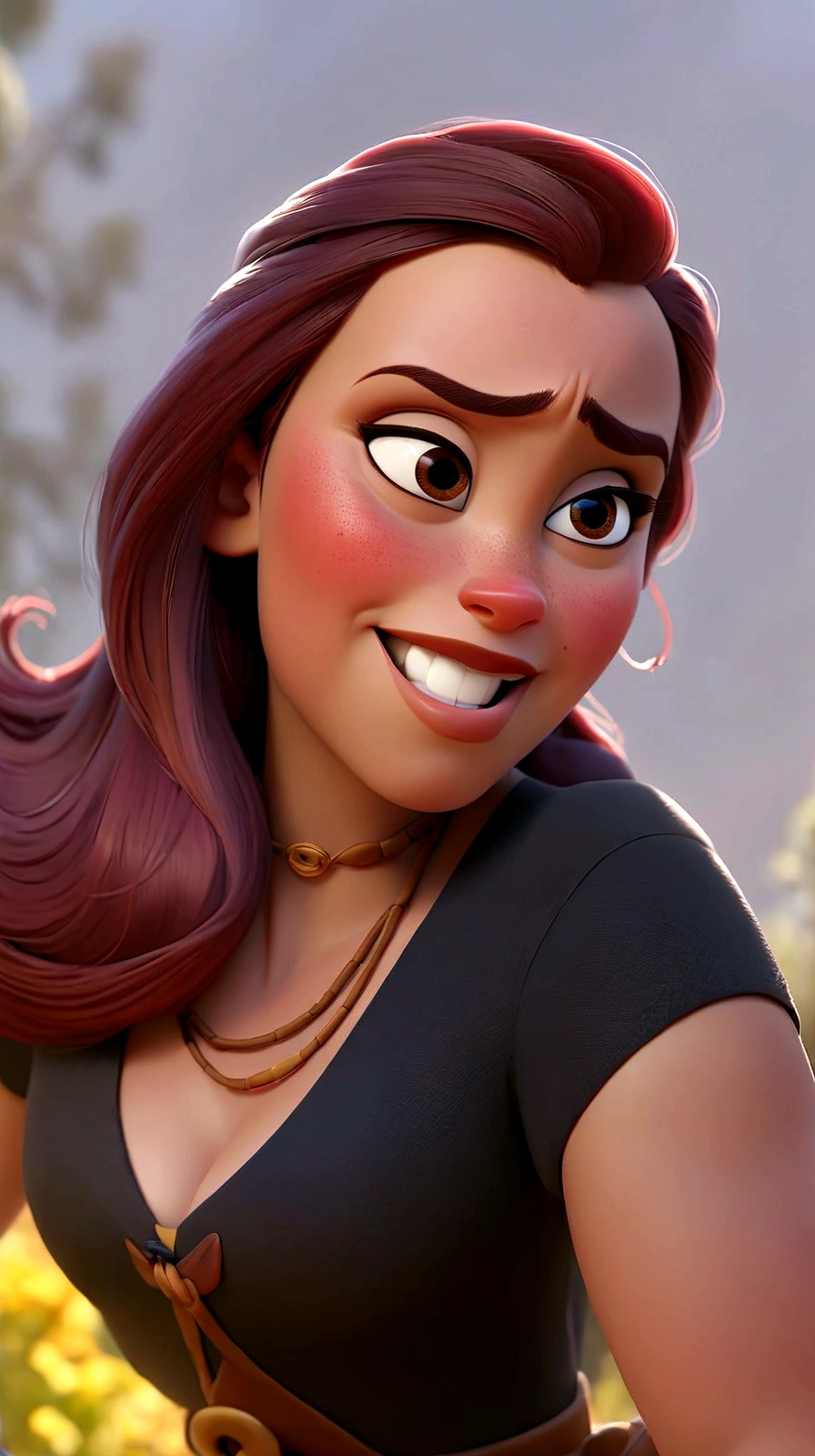 a Disney Pixar style woman, high quality, best quality