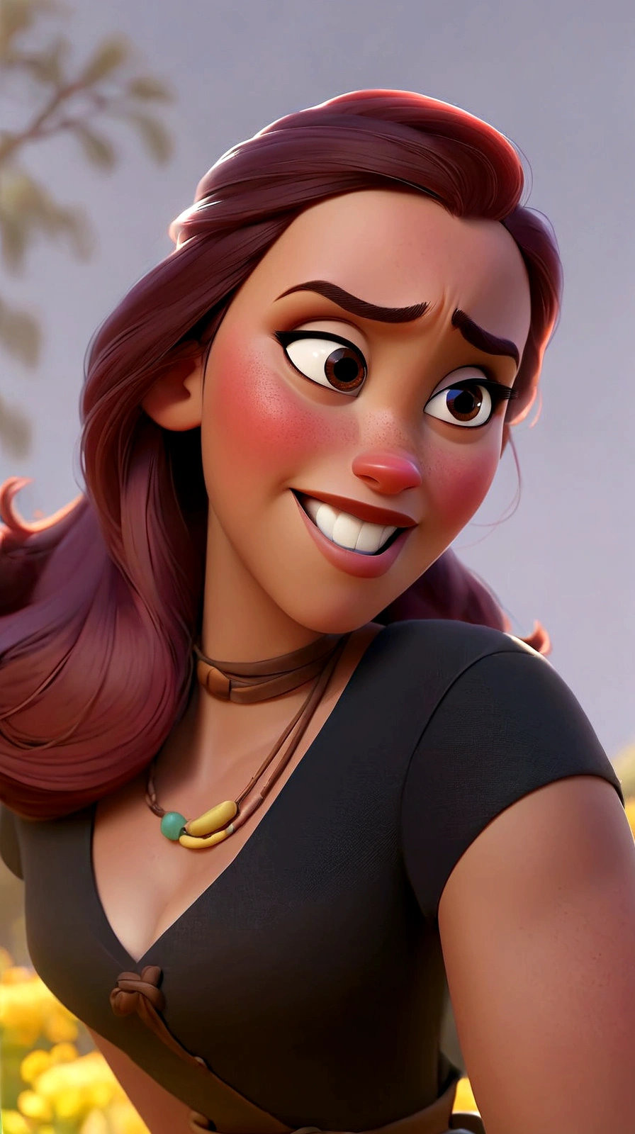 
a Disney Pixar style woman, high quality, best quality