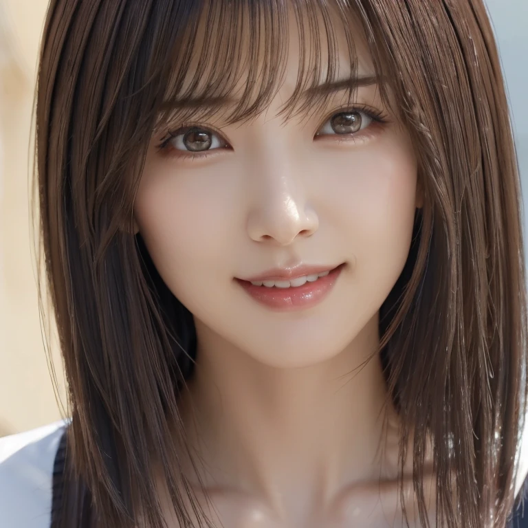 (((True Beauty))), RAW Photos, Black Hair、folder、Round eyes、False eyelashes、Straight hair, Wavy Hair、correct、Deep Red Lipstick、Striped Hair、Brown Hair、Blue Hair、(Gradient Hair)、Asymmetrical Hair、Hair behind the ear、Crossed bangs、Long Hair、((お尻までLong Hair))、Long Hair、Straight bangs、Smooth, Silky Hair、Hair up on one side、とんでもなくLong Hair、Light brown eyes、Ring Eye、Round eyes、Wicked Smile、A light smile、Cast a Shadow、(Extraordinary presence)、Atmospheric perspective、Backlight、Exposure、Lens flare、、最high quality、超High resolution、超High resolution、Very realistic, masterpiece、correct、Textured skin、high quality、最high quality、Awards、32k, 髪のfolder、Crafty、（Close your eyes and smile）、Embarrassed laugh、Redness in the ears、correct、Subjective、Shine、360° View、Very detailed、超High resolution、解剖学的にcorrect、masterpiece、Accentuate your breasts、High resolution、High detail、Long eyelashes、A slight blush、Compensate, (((Full Body Shot)))、（Hands on hips）、Seductive pose、Shooting from a distance、Different angles of view、Eye height 、Nikon