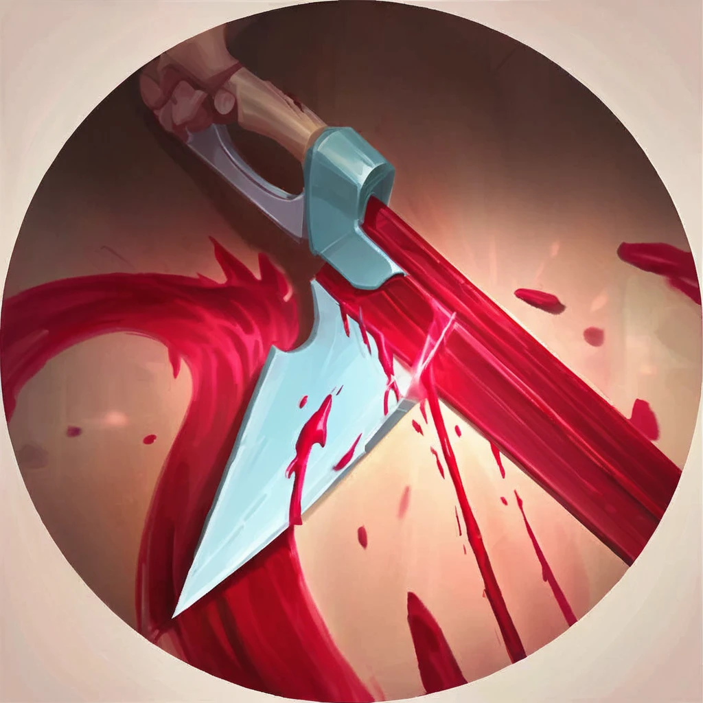 stop bleeding icon, wound being cut