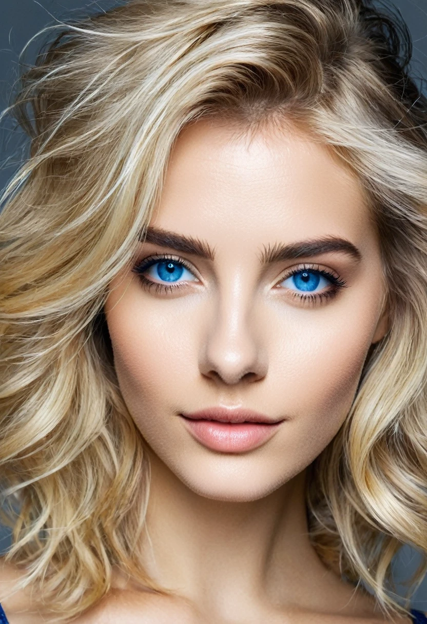 Allemande de 21 ans aux longs cheveux blonds flottants et aux yeux bleus saisissants. IL doit avoir une expression naturelle et accessible et être éclairé par la douce lumière dorée du soleil