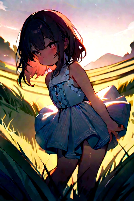 ((Masterpiece)), perfect anatomy, perfect shading, field of depth, (best quality), extremely delicate and beautiful, perfect lighting, detailed face, ultra cute face, cute, (cowboy shot 1.2), looking at viewer, full body, (((1girl))), (((solo))), furture,