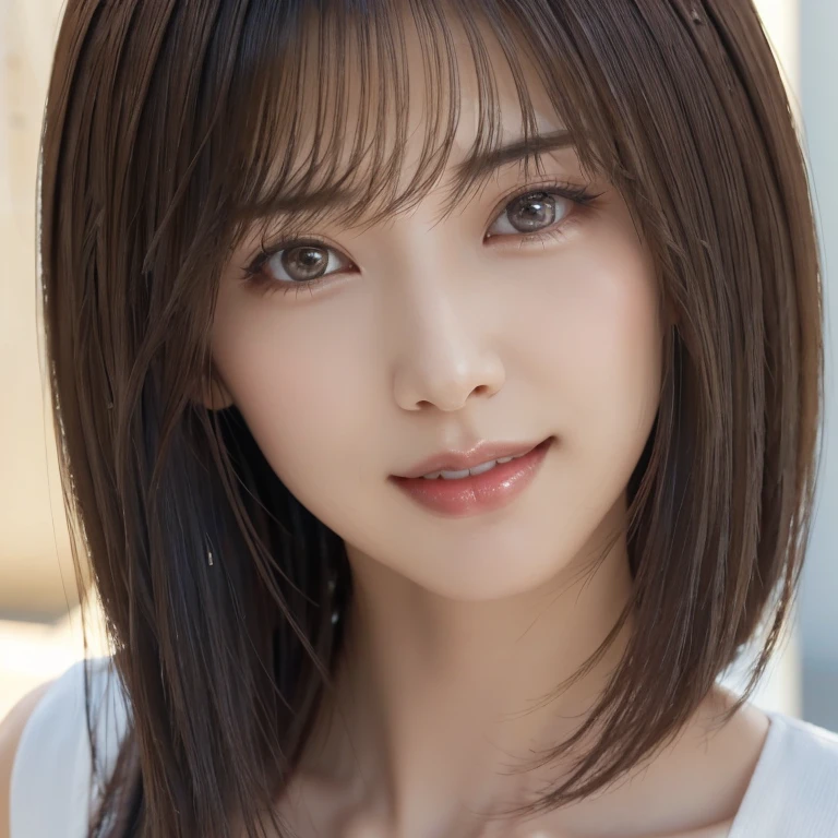 (((True Beauty))), RAW Photos, Black Hair、folder、Round eyes、False eyelashes、Straight hair, Wavy Hair、correct、Deep Red Lipstick、Striped Hair、Brown Hair、Blue Hair、(Gradient Hair)、Asymmetrical Hair、Hair behind the ear、Crossed bangs、Long Hair、((お尻までLong Hair))、Long Hair、Straight bangs、Smooth, Silky Hair、Hair up on one side、とんでもなくLong Hair、Light brown eyes、Ring Eye、Round eyes、Wicked Smile、A light smile、Cast a Shadow、(Extraordinary presence)、Atmospheric perspective、Backlight、Exposure、Lens flare、、最high quality、超High resolution、超High resolution、Very realistic, masterpiece、correct、Textured skin、high quality、最high quality、Awards、32k, 髪のfolder、Crafty、（Close your eyes and smile）、Embarrassed laugh、Redness in the ears、correct、Subjective、Shine、360° View、Very detailed、超High resolution、解剖学的にcorrect、masterpiece、Accentuate your breasts、High resolution、High detail、Long eyelashes、A slight blush、Compensate, (((Full Body Shot)))、（Hands on hips）、Seductive pose、Shooting from a distance、Different angles of view、Eye height 、Nikon