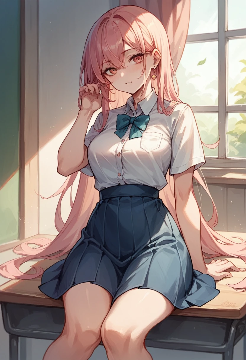Class 9 sexy girl in school dress