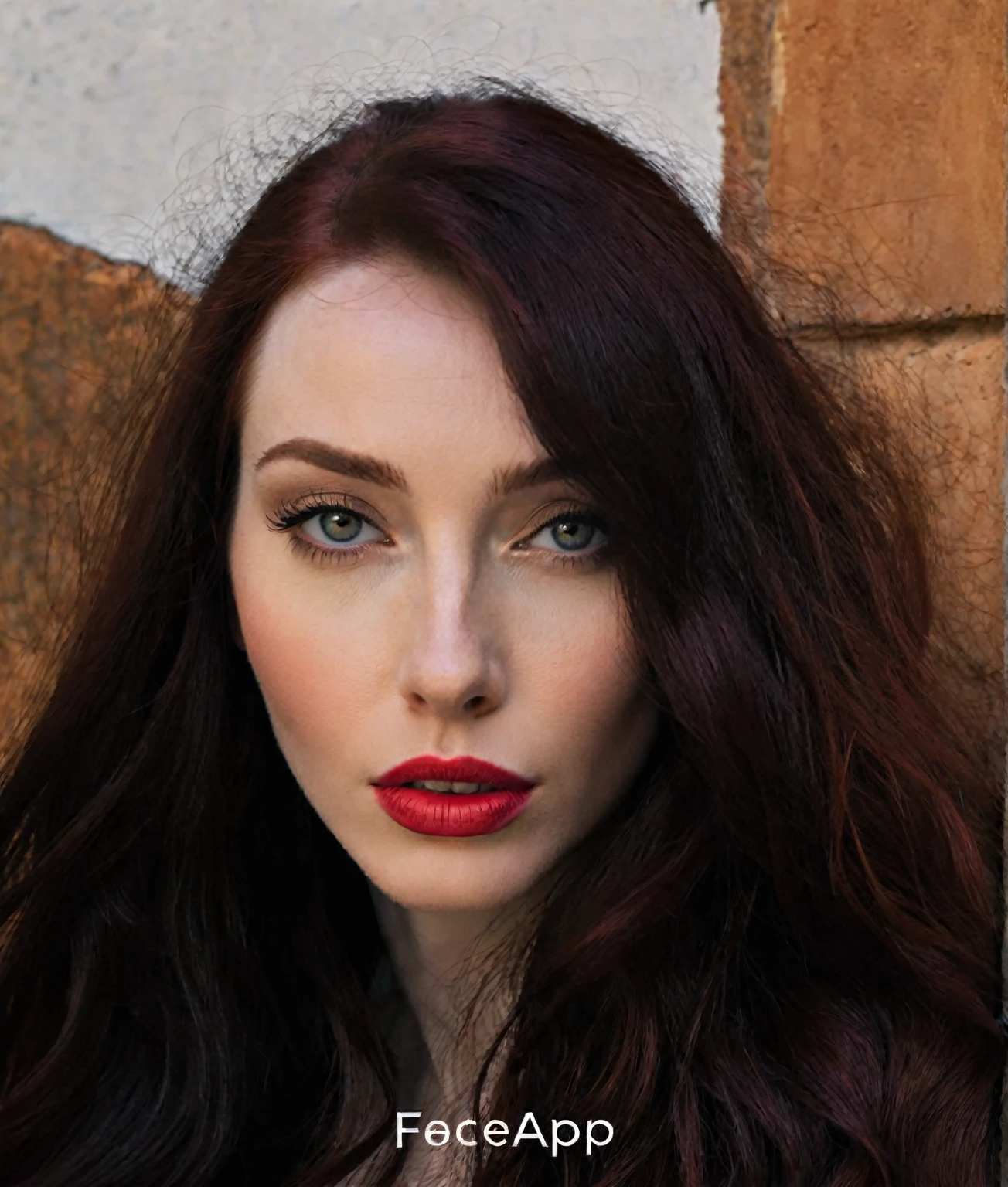 arafed woman with long dark hair and red hair, with pale skin, similng, profile image, looking to the side off camera, high quality portrait, pale skin and dark eyes, color portrait, looking to the side, portrait image, sultry look, anastasia ovchinnikova, inspired by Jessie Alexandra ????, headshot profile picture, tiffany dover