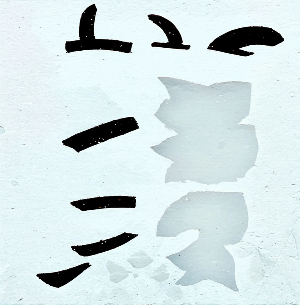 Water as a composition,Draw a landscape avatar with the word "宇"。
