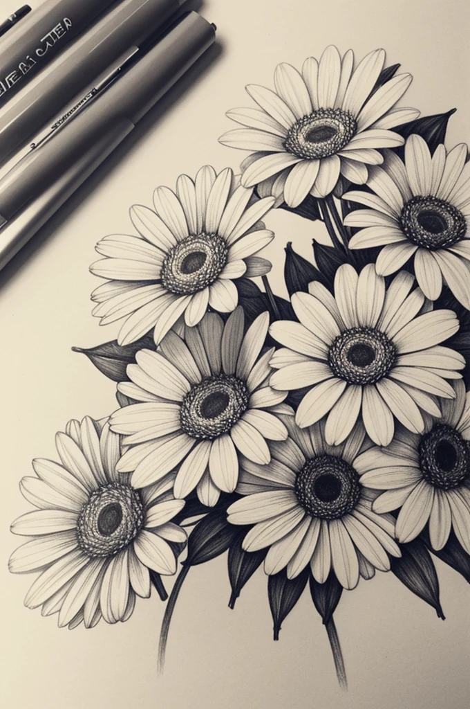 pencil drawings flowers