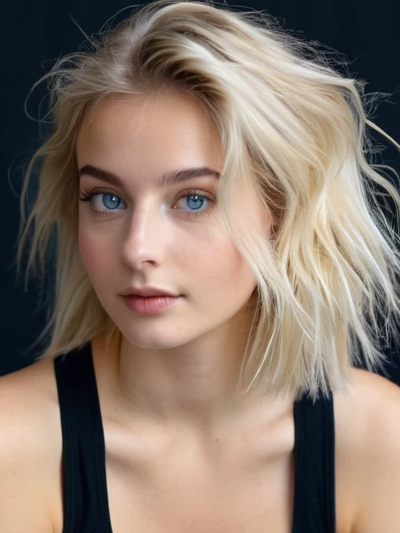 Un superbe portrait d’une jeune beauté allemande, aux yeux bleus perçants, petits seins et longs cheveux blonds flottants, un long pantalon noir et un t-shirt blanc ,debout entrain de faire du sport, la lumière naturelle met en valeur les traits du visage, les ombres douces sur les contours du visage, le contraste vibrant entre les tons chair chauds et les teintes froides de l&#39;arrière-plan, la composition ultra légère, le nombre d&#39;or, L&#39;éclairage dramatique.




U
V

