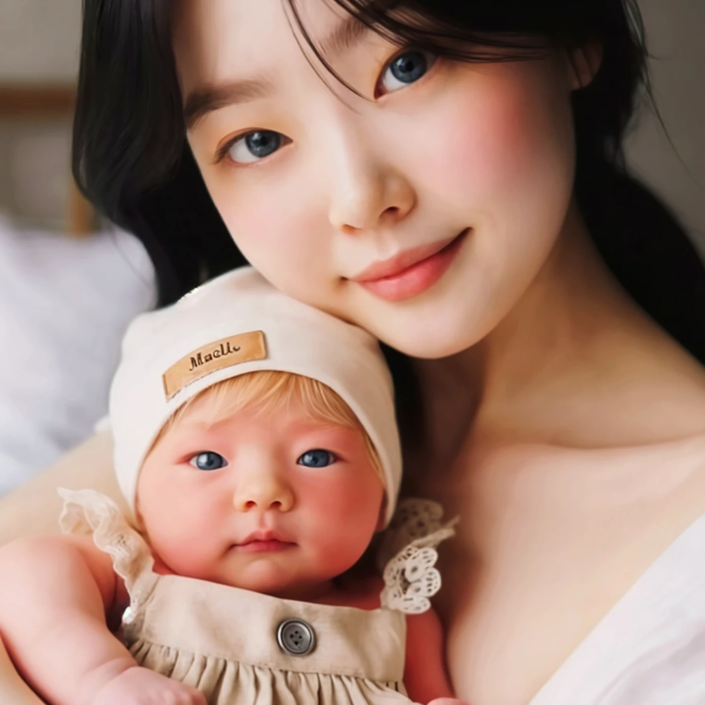 HD asian toddler sleeping baby with brunette hair --auto