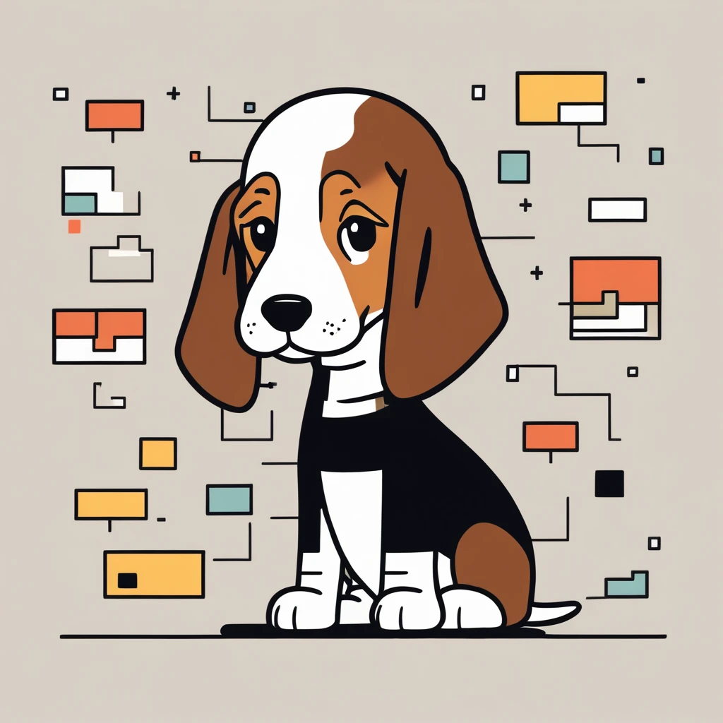 cute little basset hound
