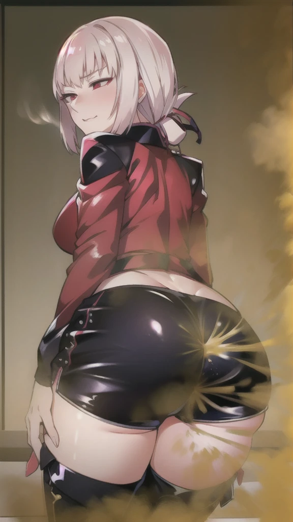 ((velocity)),Attacked by farts, (Mommy Hot Florence Nightingale from Fate/Grand Order)(((Women farting))),(girl farting),velocity,)(a female),(white hair),(red eyes),(her butt facing screen and bending over)),(wearing latex shorts),(anime girl),(Casino),(orgasm, Ahegao, crossed eyes, she is happy and horny),(masterpiece:1.2、top-quality, best-quality)、(the Extremely Detailed CG Unity 8K Wallpapers、ultra-detailed、Best Shadows)、(Detailed background)、(The best lighting、extremely delicate and beautiful)、depth of fields、1girl in、solo、upward looking gaze、