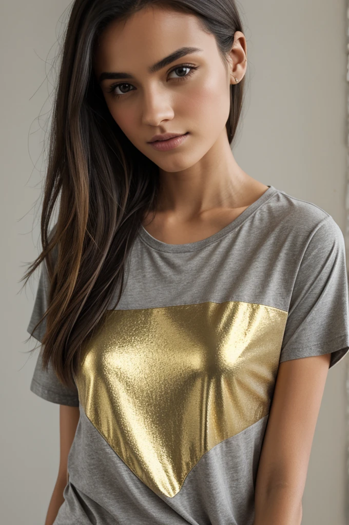 Gold and gray t-shirt