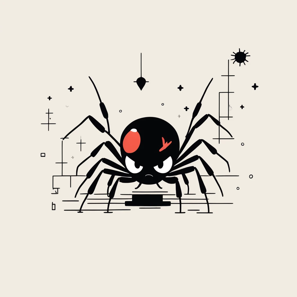 cute little black widow spider